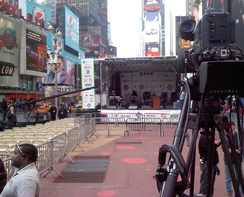 HD video crew Earth Day 2010 Times Square